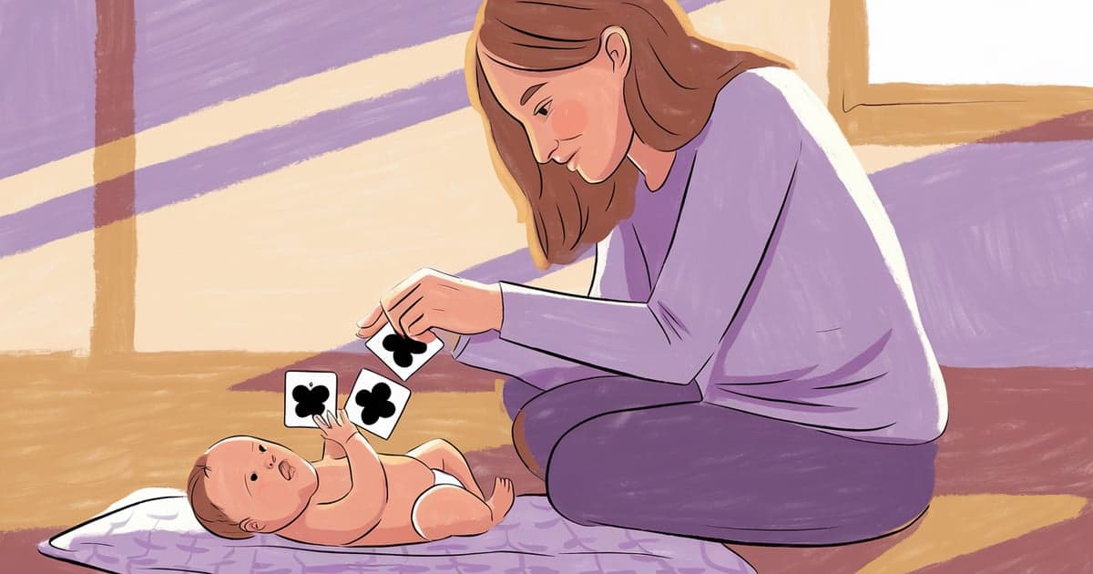 Ilustración: Cómo despertar el interés visual de tu bebé con síndrome de Down desde los primeros meses