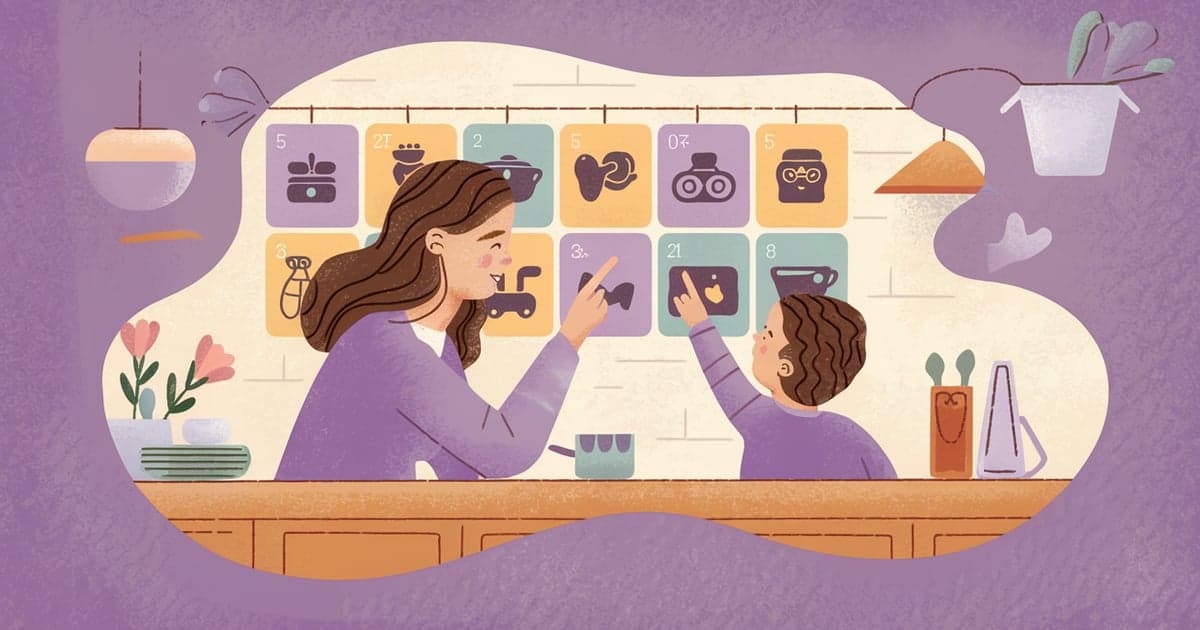 Ilustración: Rutinas y anticipación visual para niños con TEA: cómo suavizar las transiciones